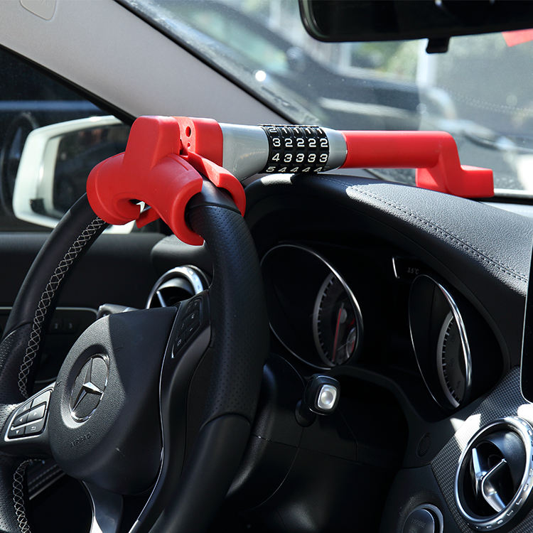 OKLEAD OKL6500 Universal Car Steering Wheel Lock - High Security Code Lock Anti-Theft Device