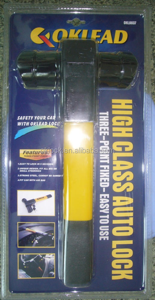 Universal Strong Steering Wheel Lock, Car Anti-Theft Lock - OKLEAD Brand OKL6037 Model