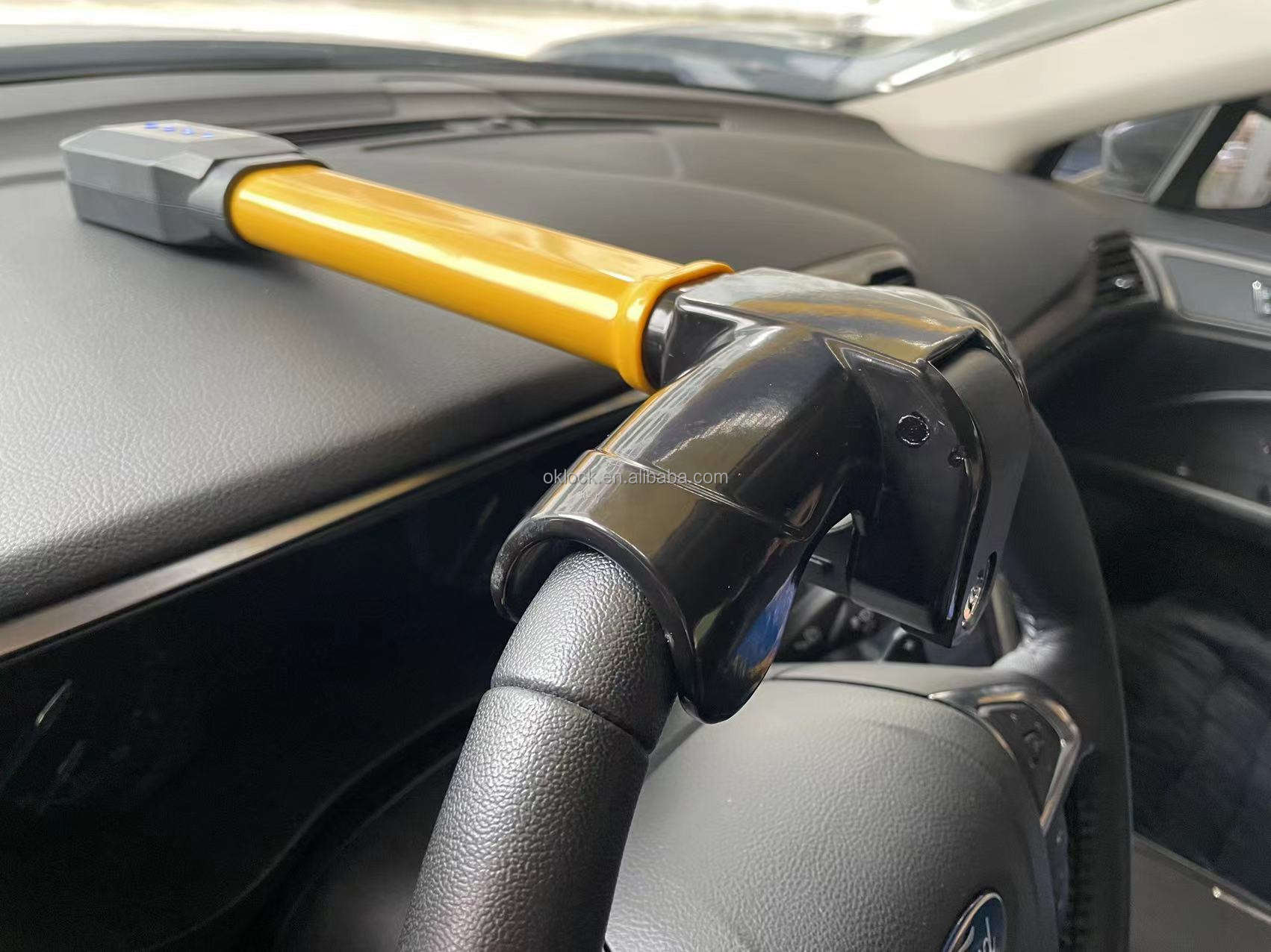 Universal T-Shaped Steel Steering Wheel Lock | OKL6005LED | Zhejiang OKLEAD Auto Parts