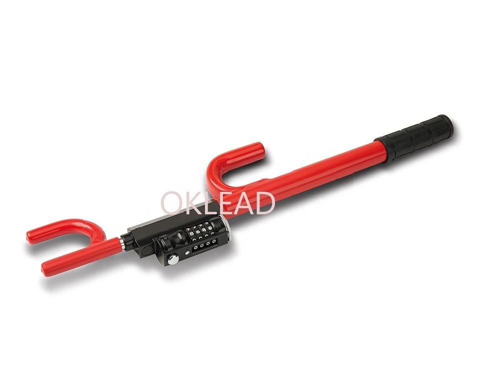 Universal Steel Steering Wheel Lock, Model OKL6187 - Zhejiang Oklead Auto Parts Co., Ltd.